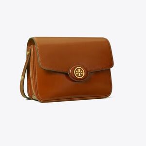 Tory Burch Robinson Spazzolato Leather Shoulder Bag